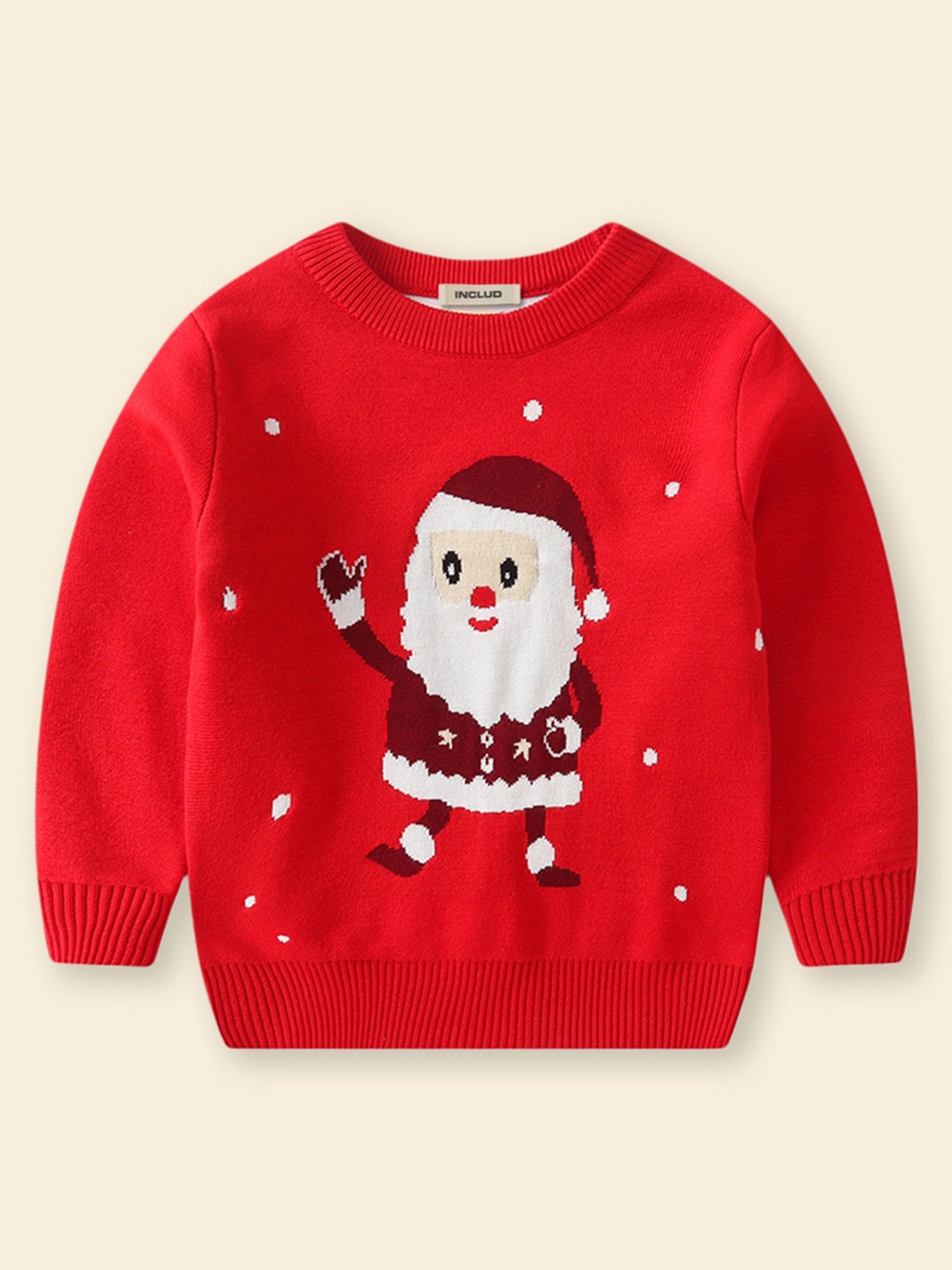 

INCLUD Boys Graphic Printed Pullover, Red