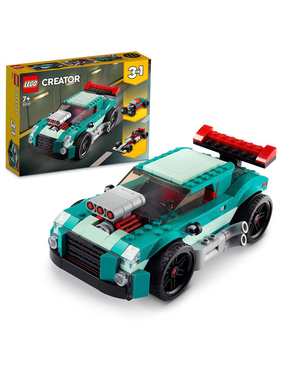 

LEGO Kids Creator 3 In 1 Street Racer Building Kit, Green