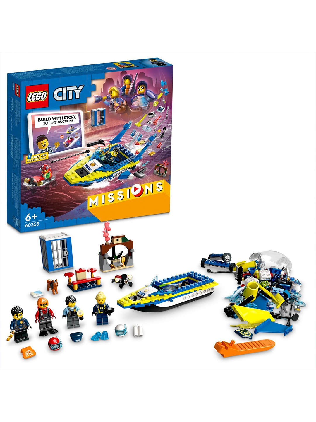 

LEGO Kids 278-Pc City Water Police Detective Missions Building Kit, Yellow