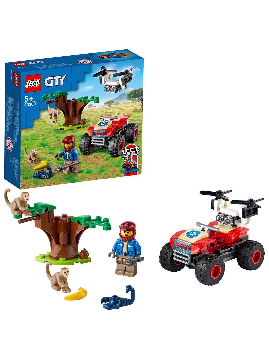 

LEGO Kids City Wildlife Rescue ATV Building Kit, Green