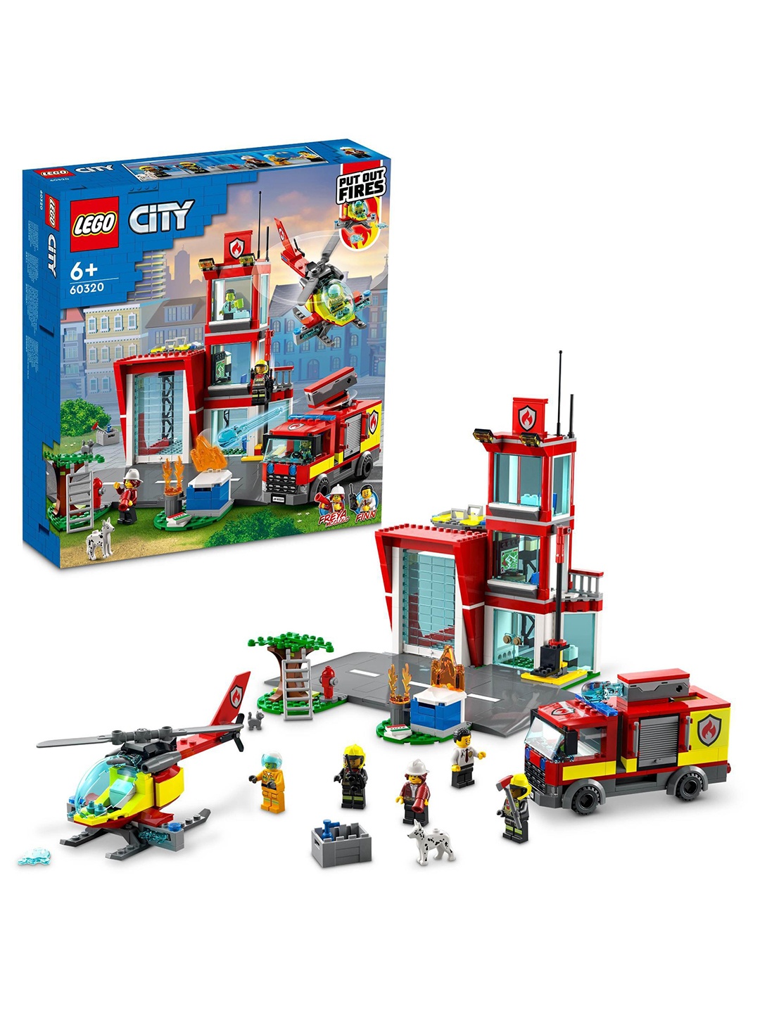 

LEGO Kids 540Pcs City Fire Station Building Kit, Red