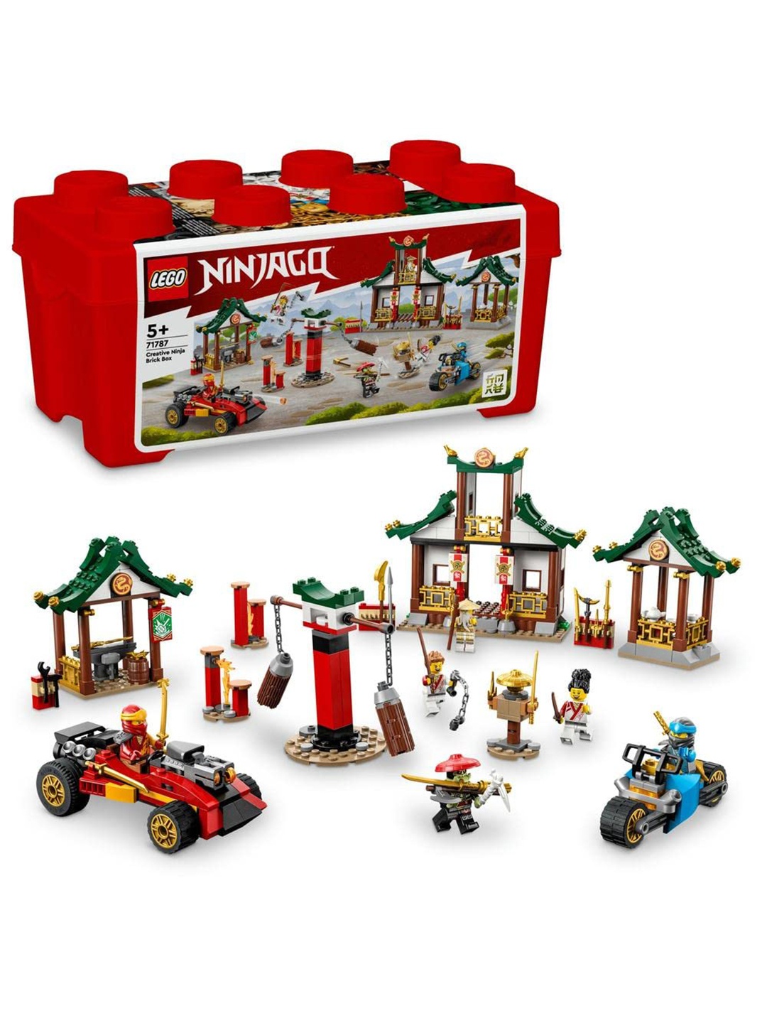 

LEGO Kids 530 Pcs Ninjago Creative Ninja Brick Box Building Set, Red