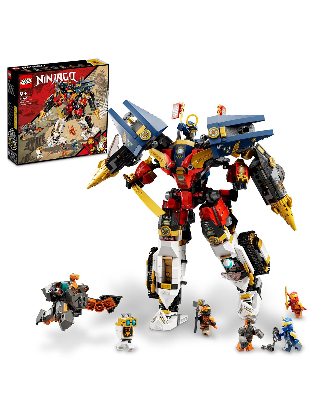

LEGO NINJAGO Kids 1104 Pieces Ninja Ultra Combo Mech 71765 Building Kit, Red