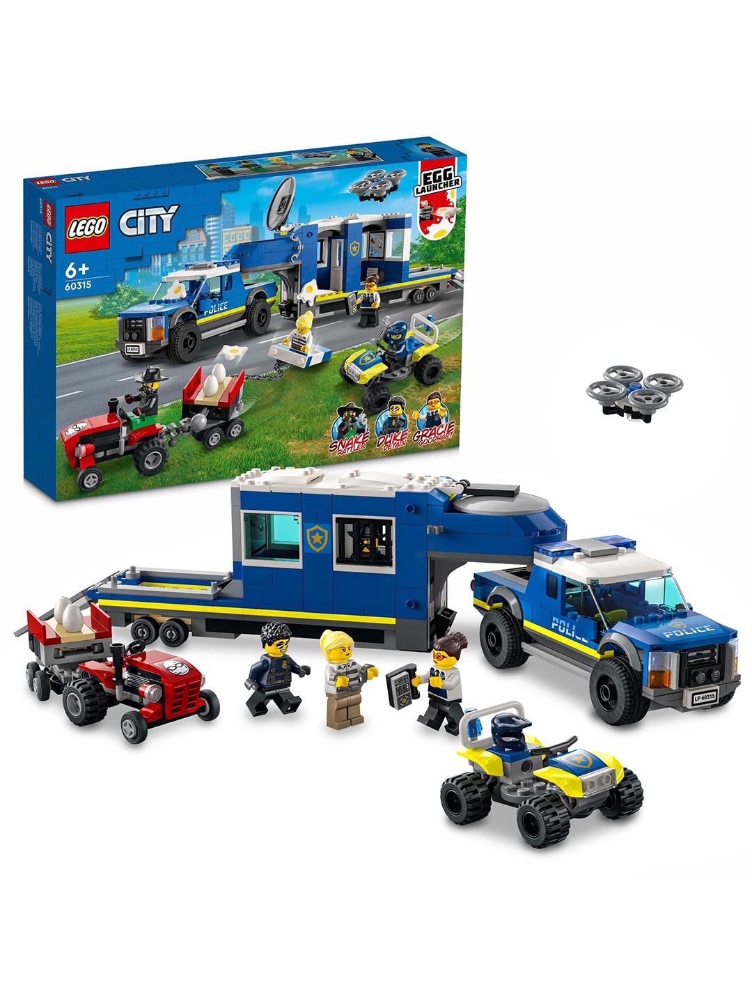 

LEGO Kids City Police Mobile Command Truck Building Kit, Blue
