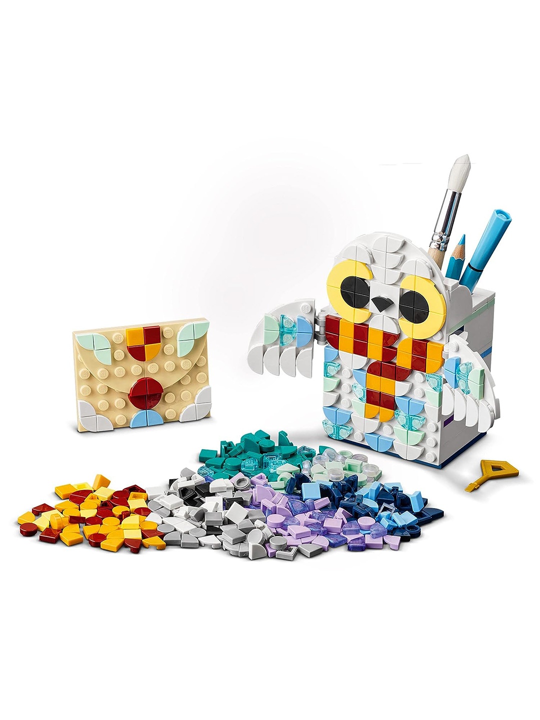 

LEGO Kids Dots Hedwig Pencil Holder DIY Craft Kit, White