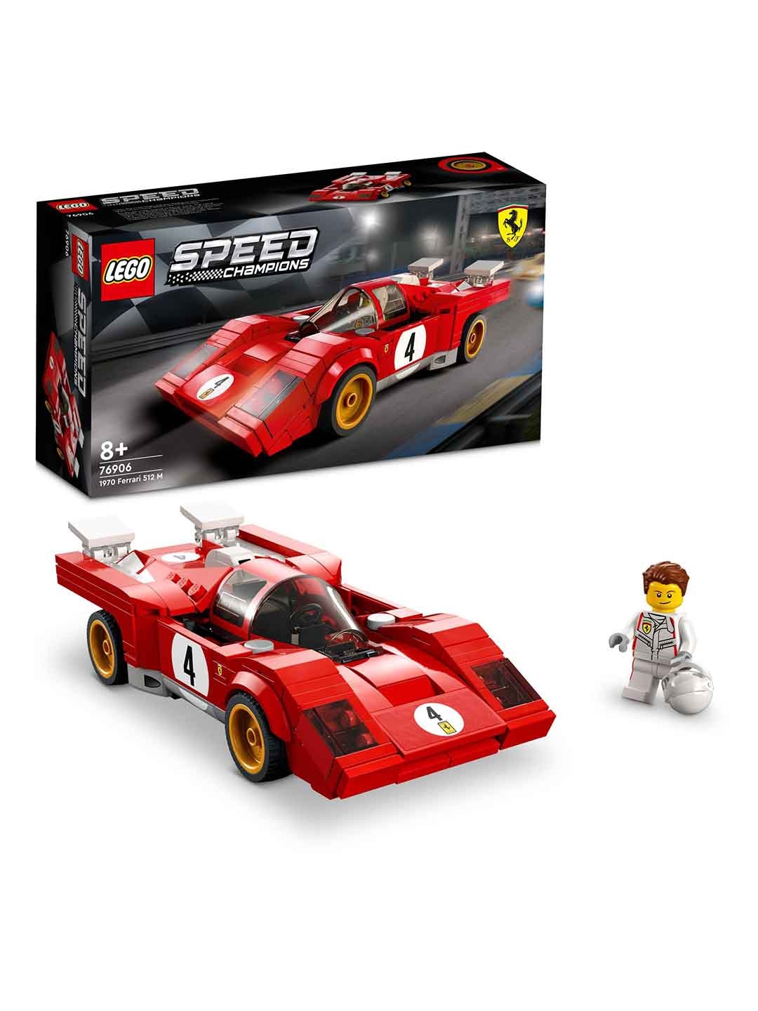

LEGO Kids 291 Pieces Speed Champions 1970 Ferrari 512 M 76906 Building Kit, Red