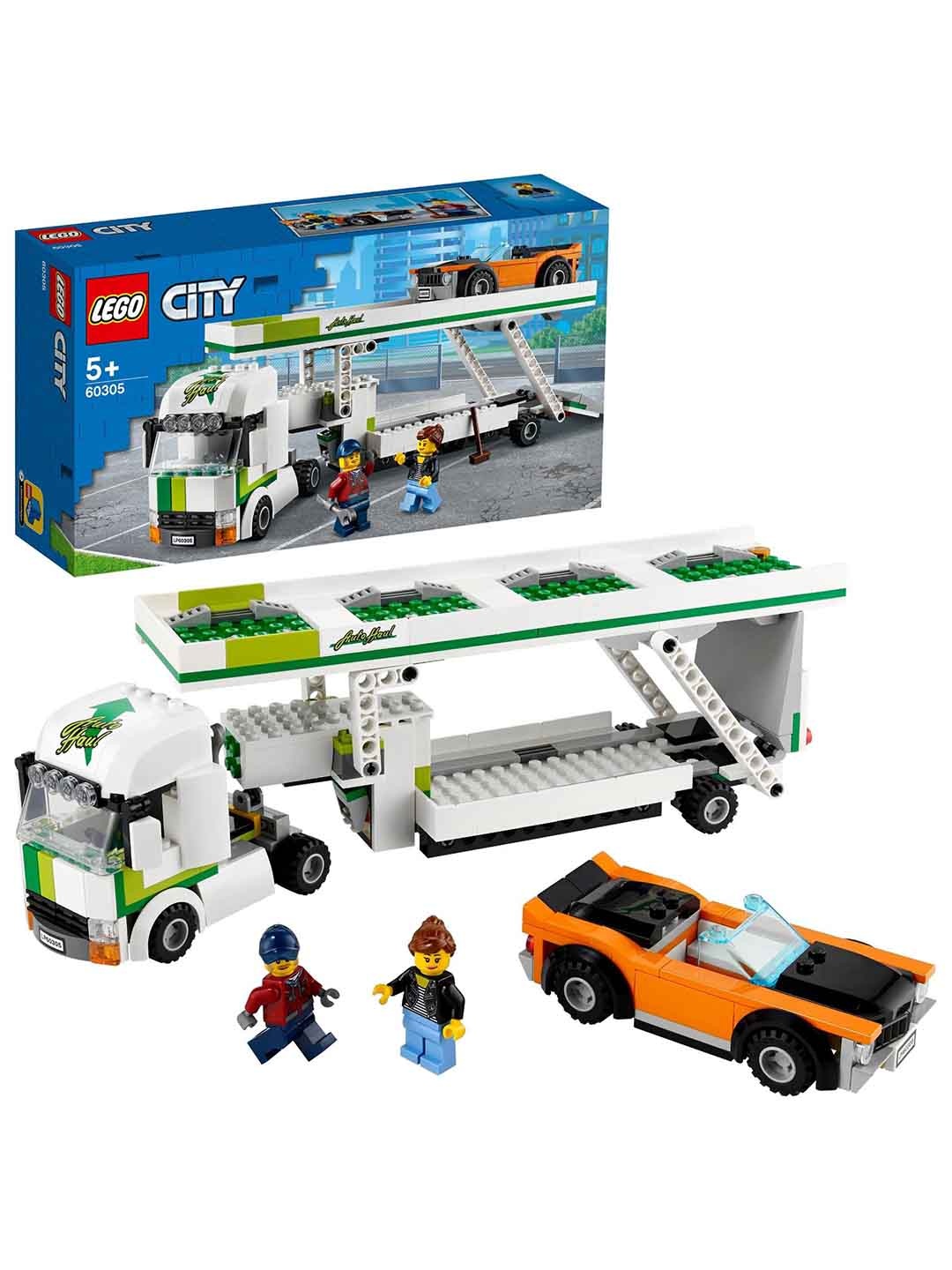 

LEGO Kids 342 Pieces City Car Transporter Building Kit, White