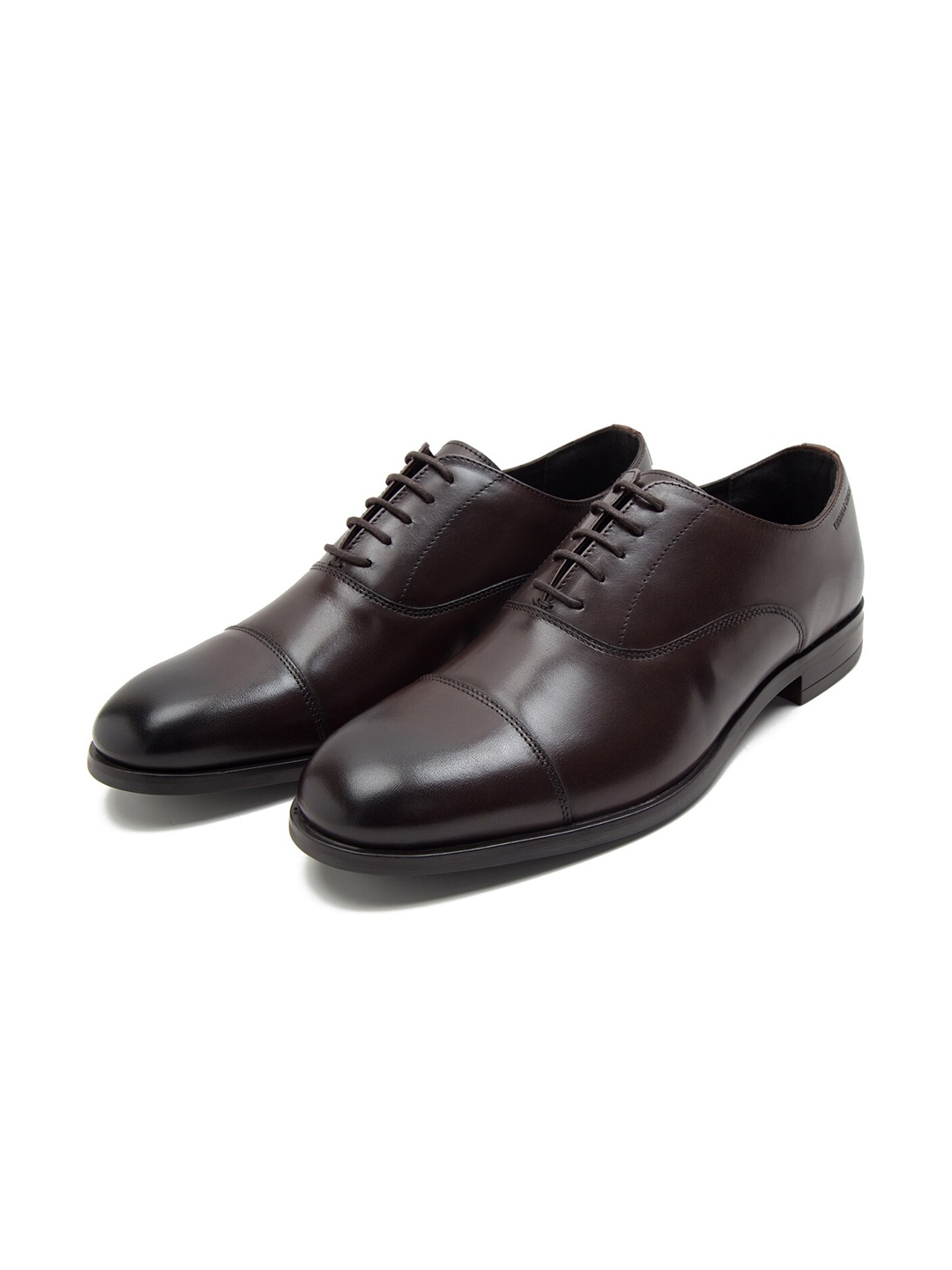 

THOMAS CRICK Men Leather Formal Oxfords, Brown