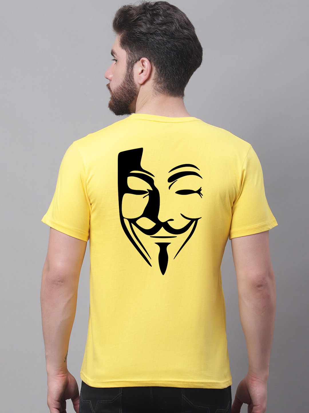 

Friskers Graphic Printed Cotton Applique Slim Fit T-shirt, Yellow