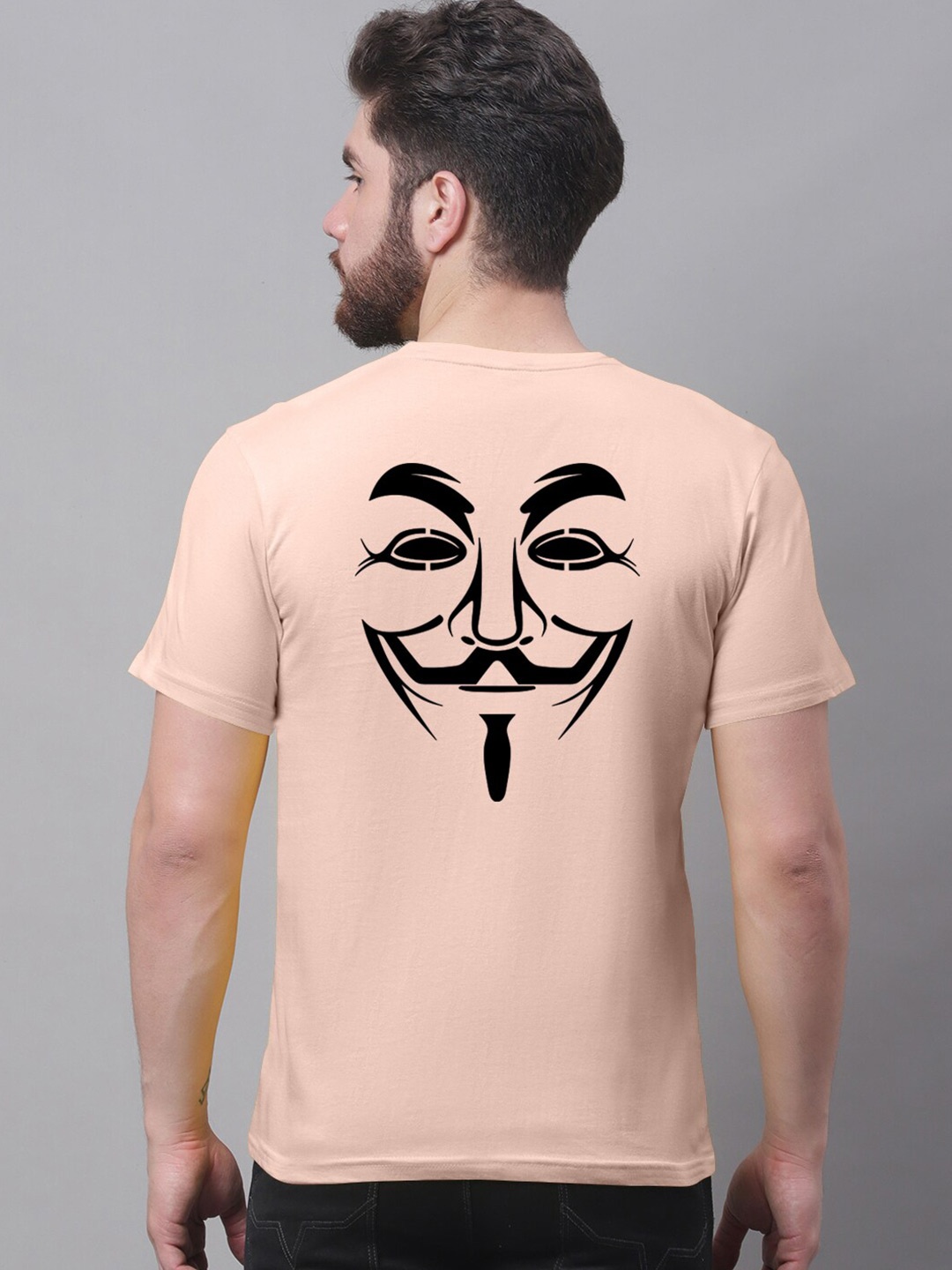 

Friskers Typography Printed Cotton Slim Fit T-shirt, Coral