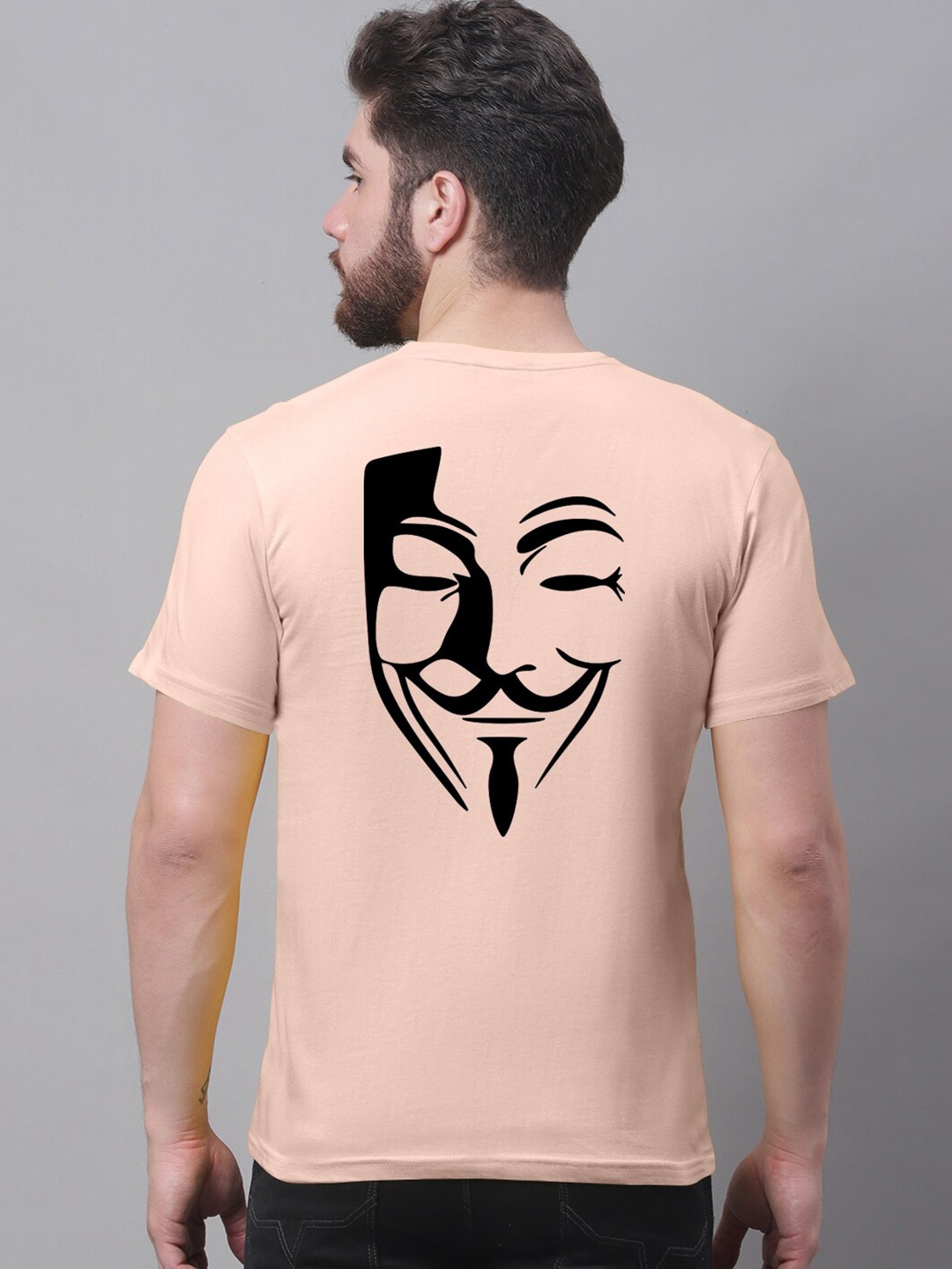 

Friskers Typography Printed Round Neck Cotton Slim Fit T-shirt, Coral