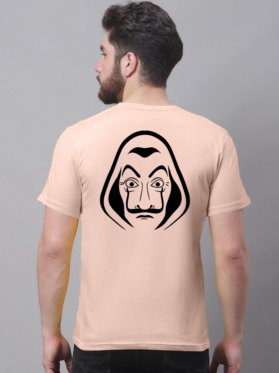 

Friskers Typography Printed Slim Fit Cotton T-shirt, Coral