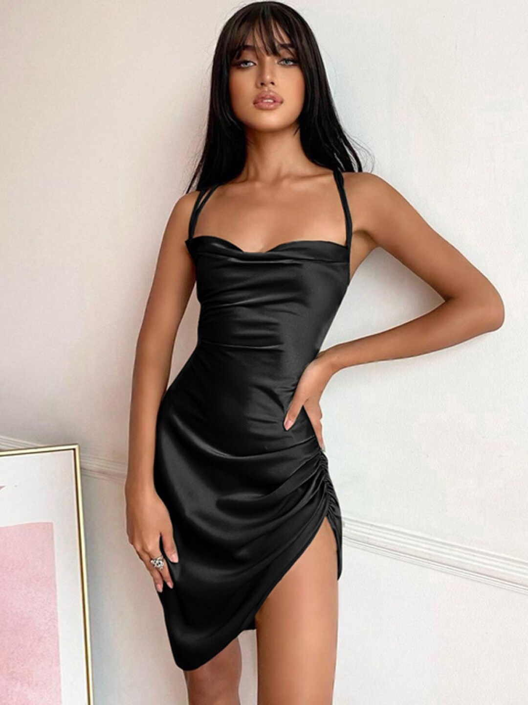 

StyleCast Black Shoulder Straps Bodycon Dress