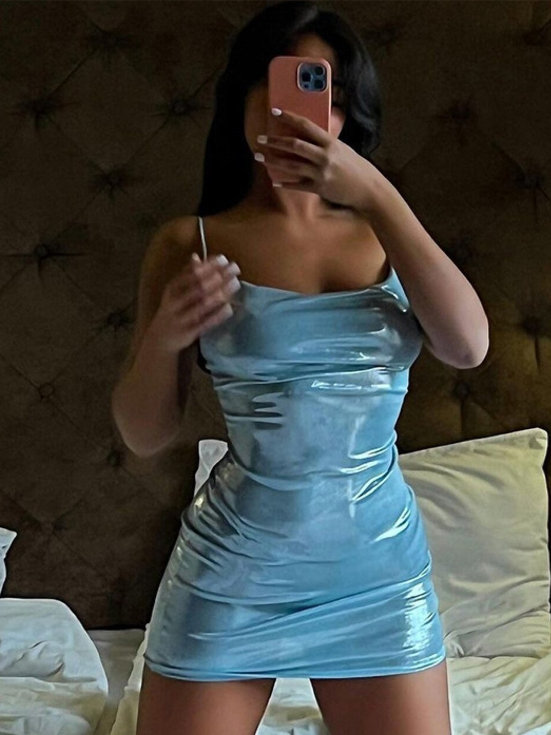 

StyleCast Blue Sleeveless Mini Bodycon Dress