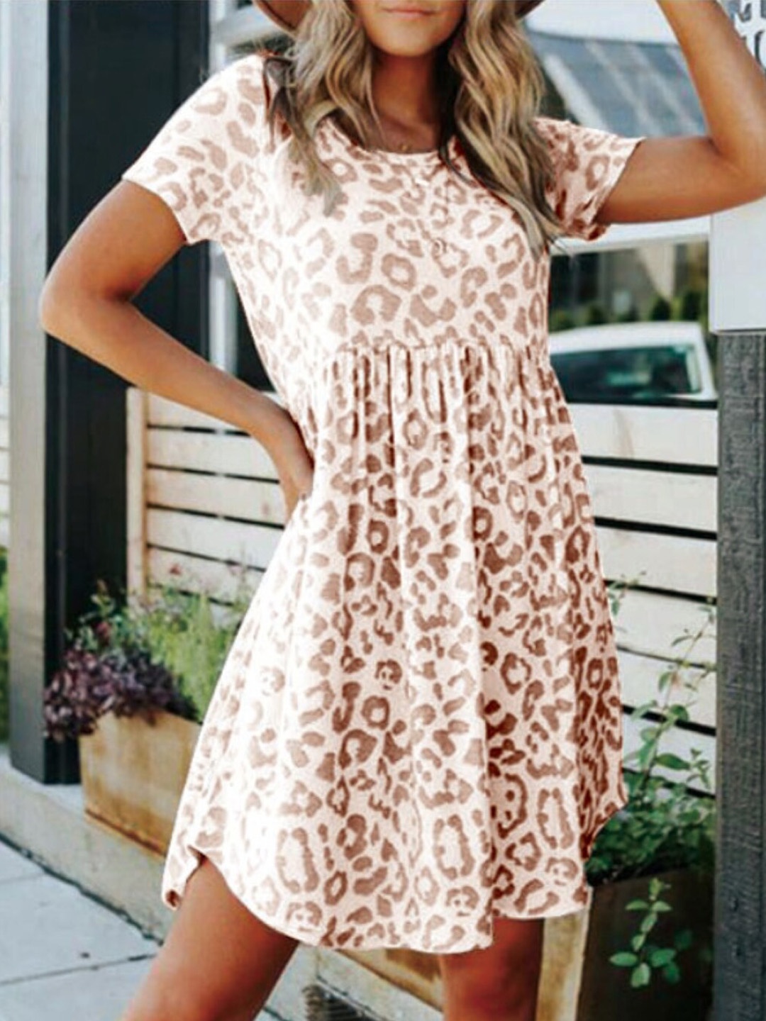 

StyleCast Animal Printed Fit & Flare Dress, Brown