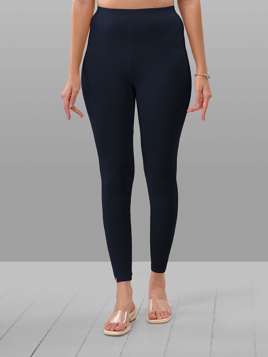 

LYRA 4-Way Stretch Ankle Length Leggings, Navy blue