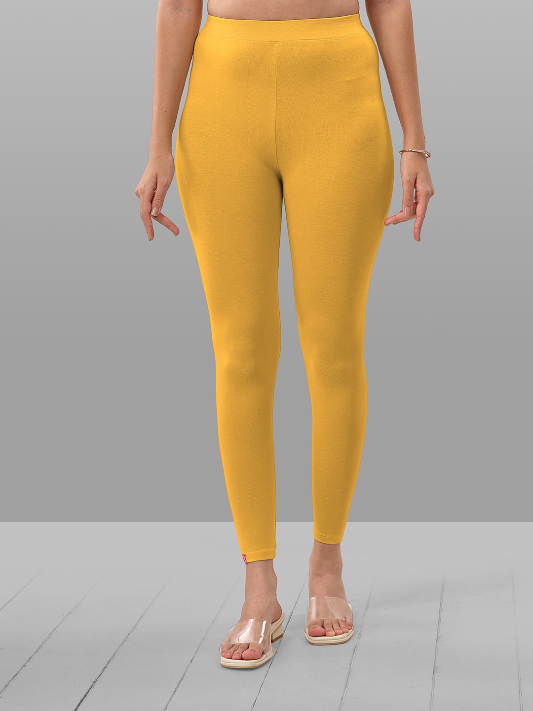 

LYRA 4-Way Stretch Ankle Length Leggings, Yellow