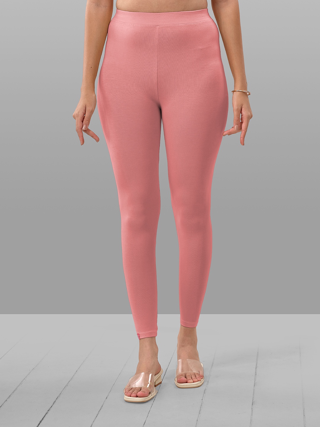 

LYRA 4-Way Stretch Ankle Length Leggings, Pink