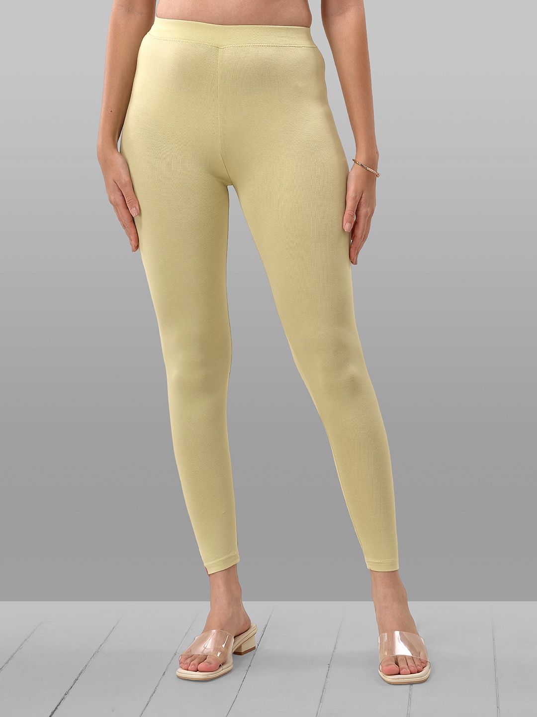 

LYRA 4-Way Stretch Ankle Length Leggings, Beige