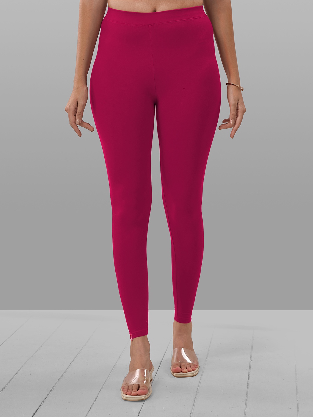 

LYRA 4-Way Stretch Ankle Length Leggings, Pink