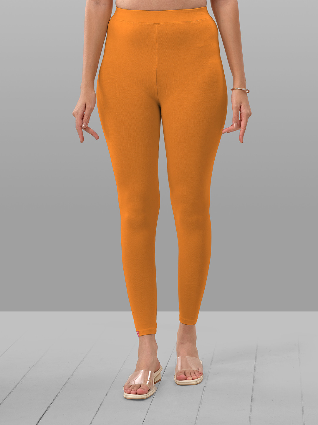 

LYRA 4-Way Stretch Ankle Length Leggings, Orange
