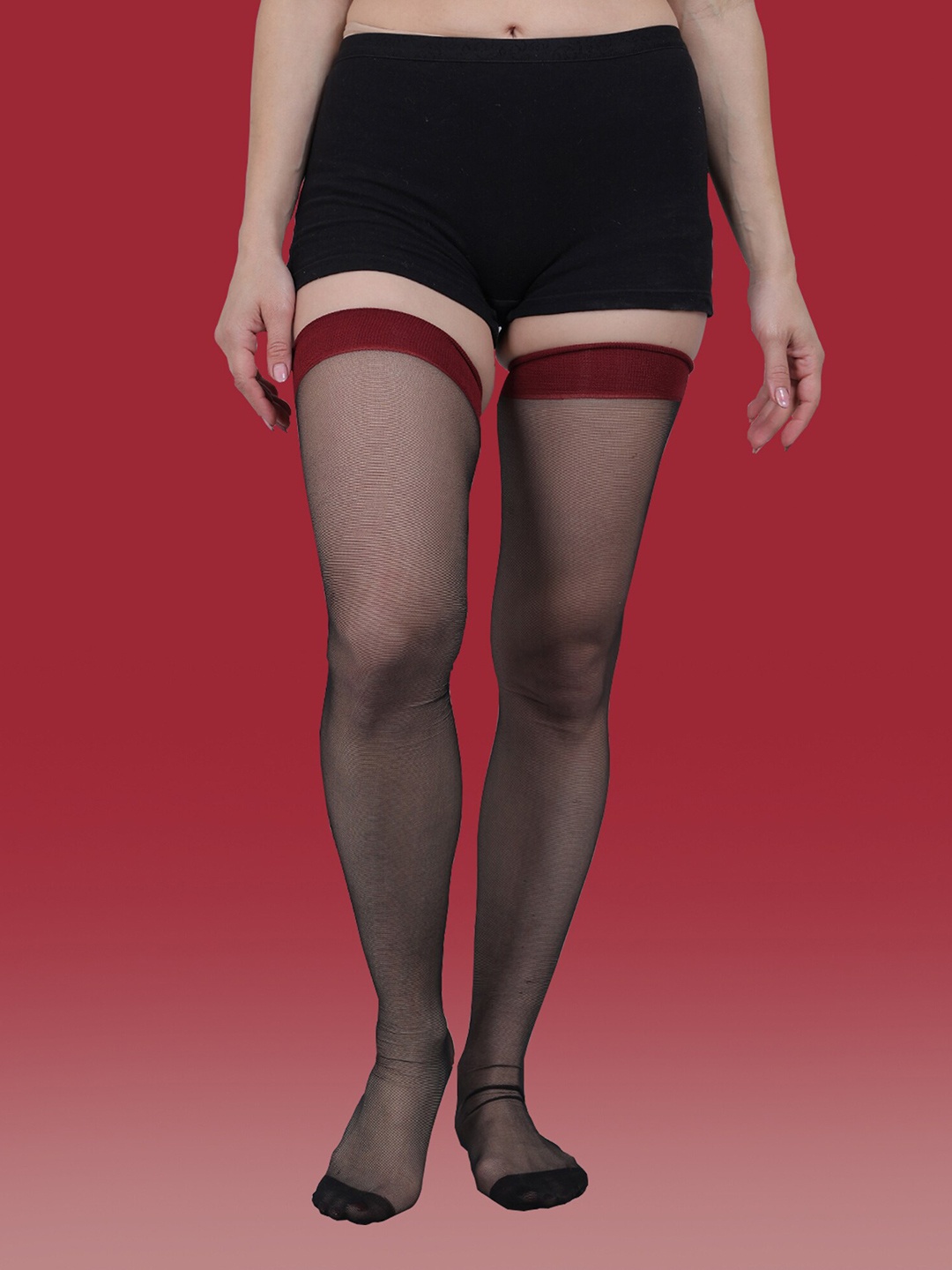 

COLOR STYLE Stretchable Stockings, Black