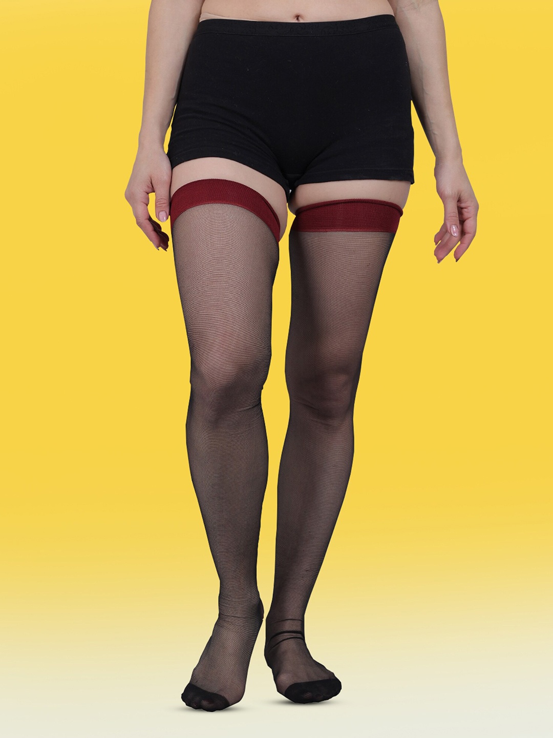 

COLOR STYLE Stretchable Stockings, Black