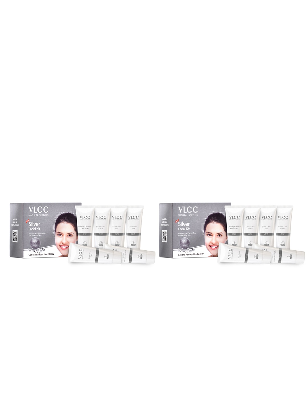 

VLCC Set Of 2 Silver Facial Kit for Skin Purifying with Silver Powder - 60g Each