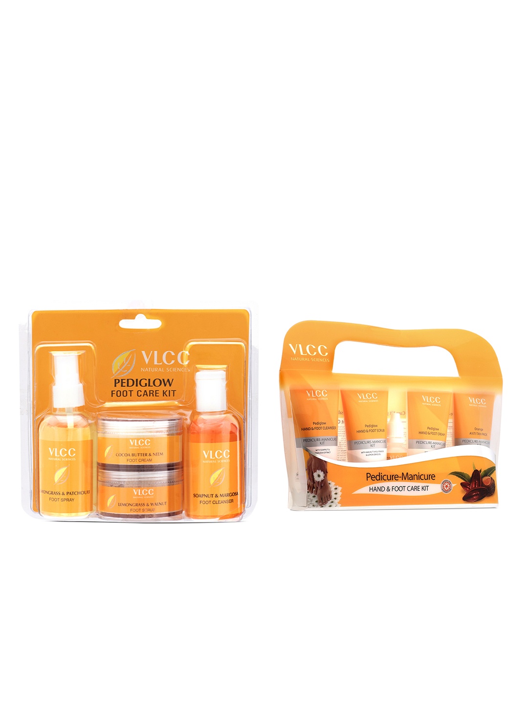 

VLCC Manicure Pedicure Kit 150gm+60ml & Pedi Glow Kit 295g, Yellow