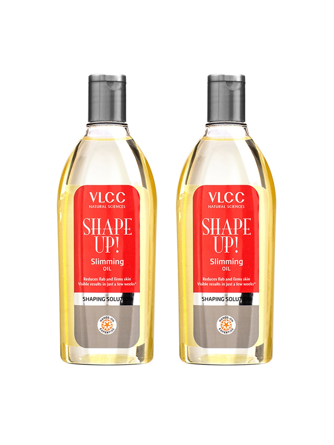 

VLCC Set of 2 Shape Up Slimming Oil to Reduces Flab, Firms Skin & Tone Muscle - 200ml each, Red