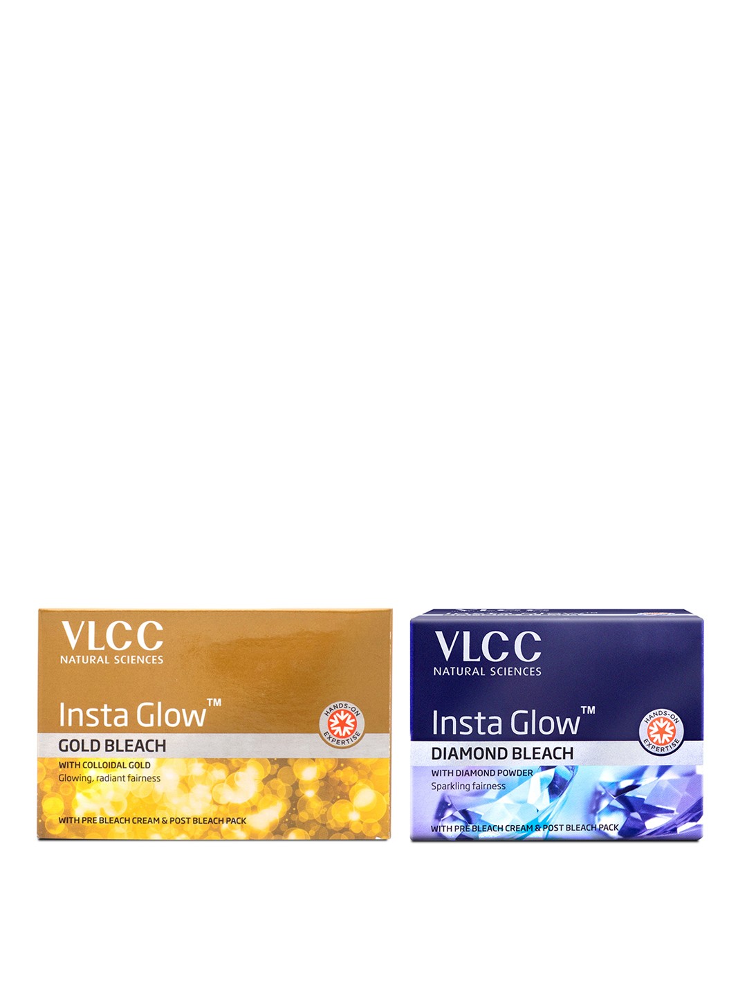 

VLCC Insta Glow Diamond Bleach & Gold Bleach Kit Combo, Blue
