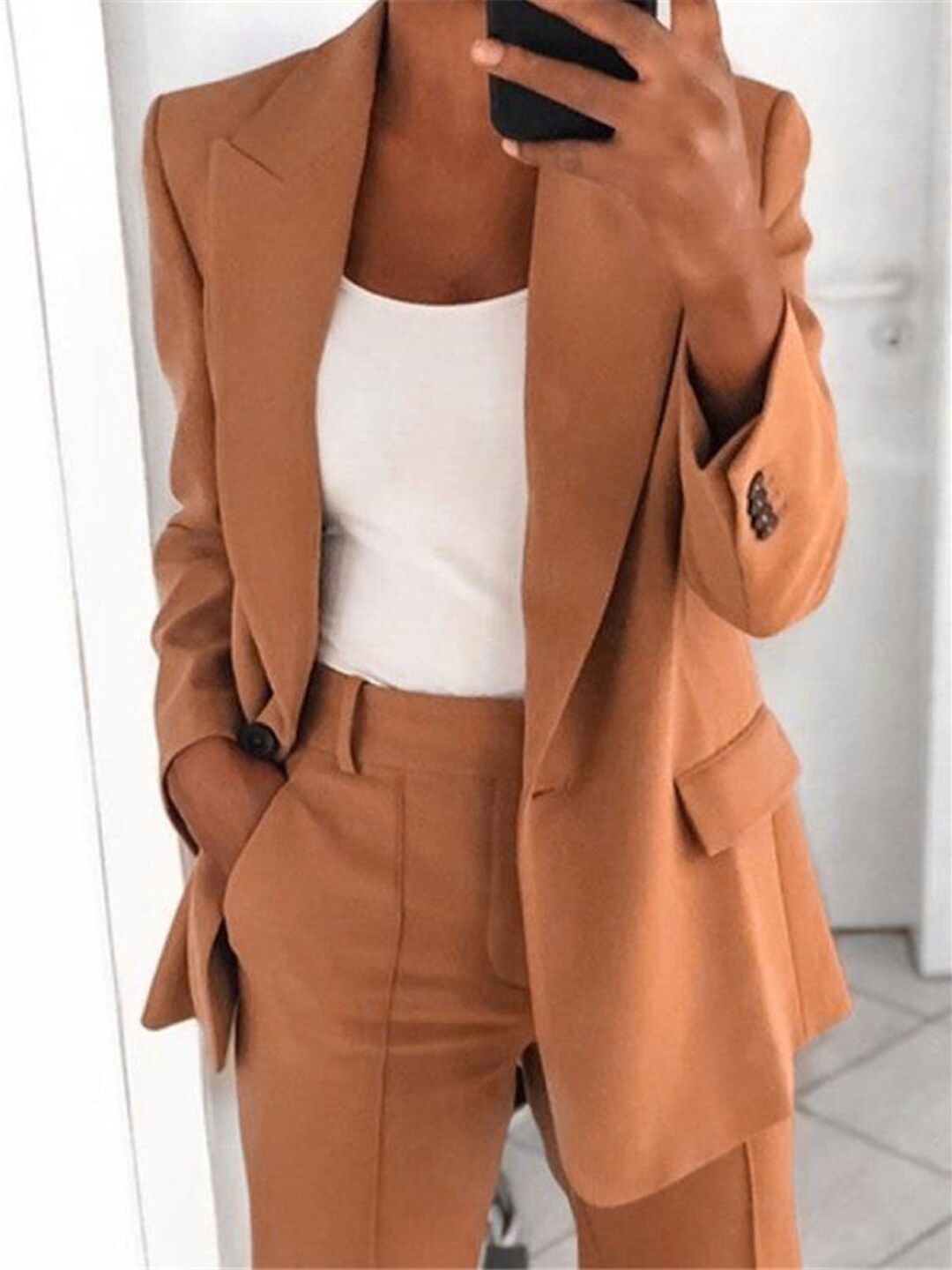 

StyleCast Lapel Collar Longline Biker Jacket, Khaki