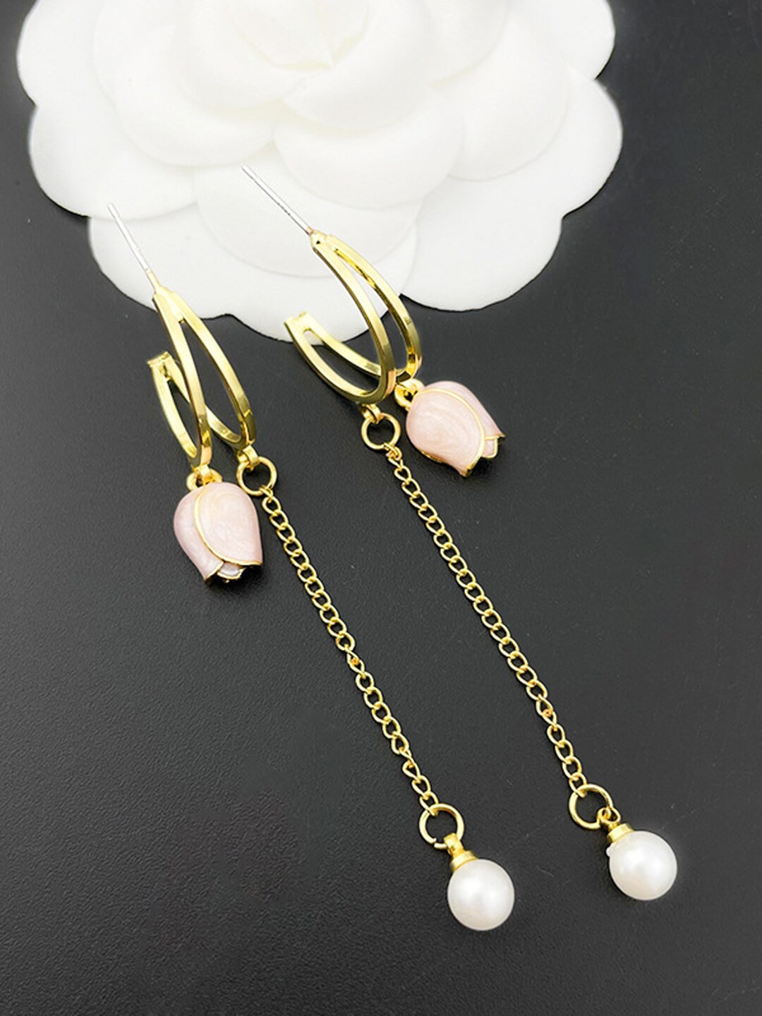 

FIMBUL Gold Plated Stainless Steel Drop Earrings