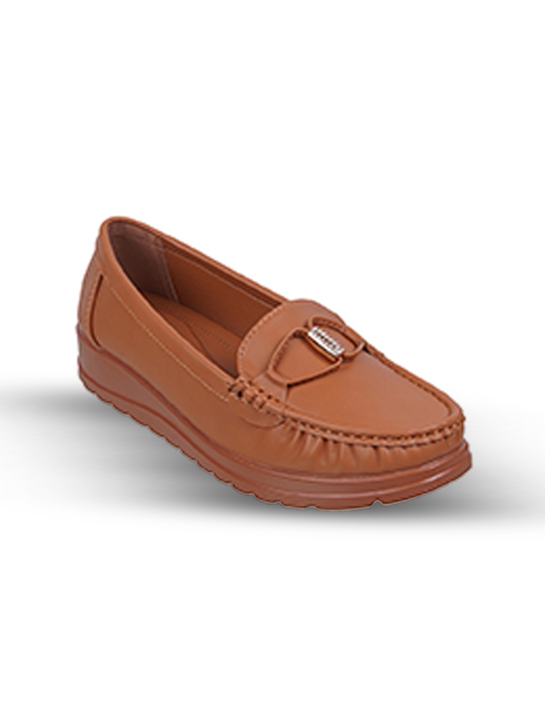 

Mochi Embellished Detail Loafers, Tan