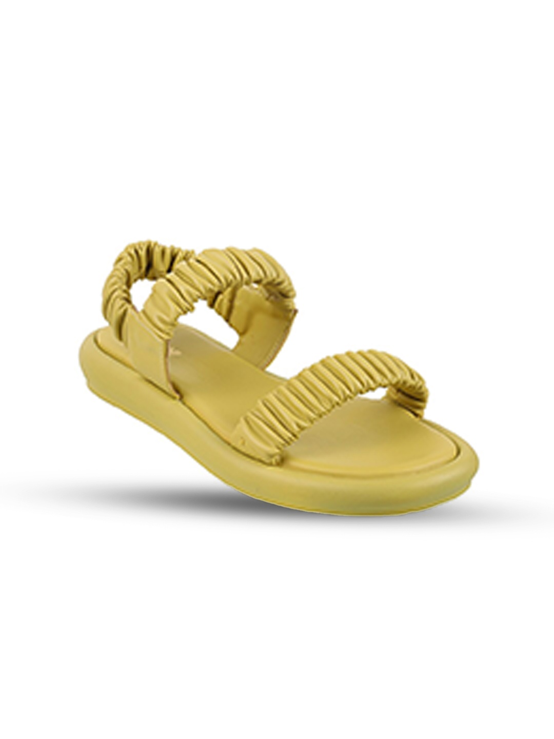

Mochi Textured Open Toe Flats, Yellow