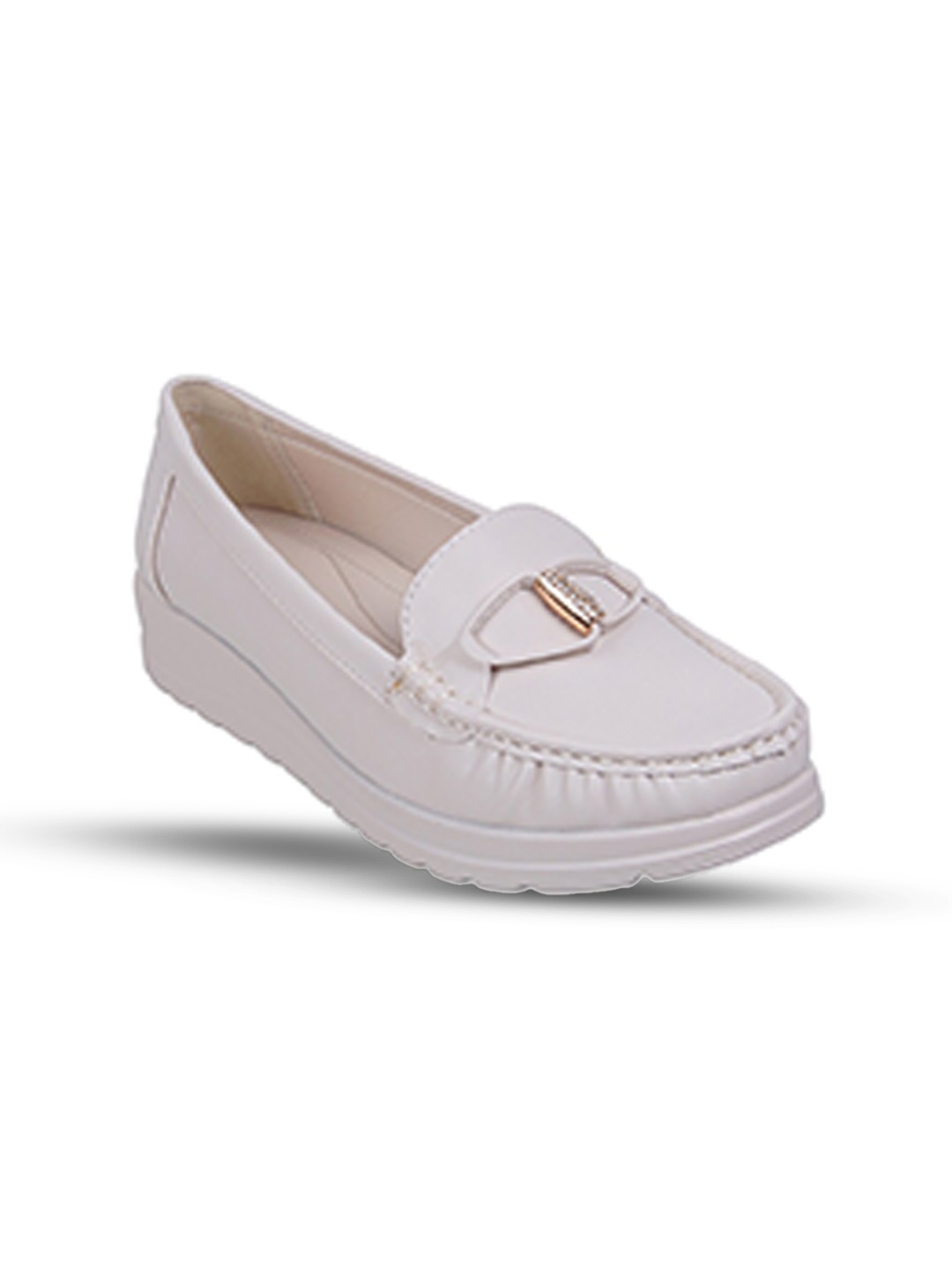 

Mochi Embellished Detail Loafers, Beige