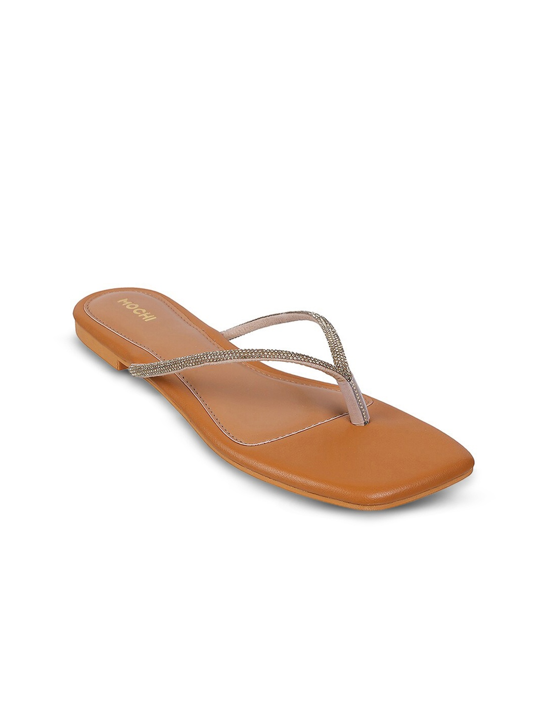 

Mochi Embellished Open Toe Flats, Yellow