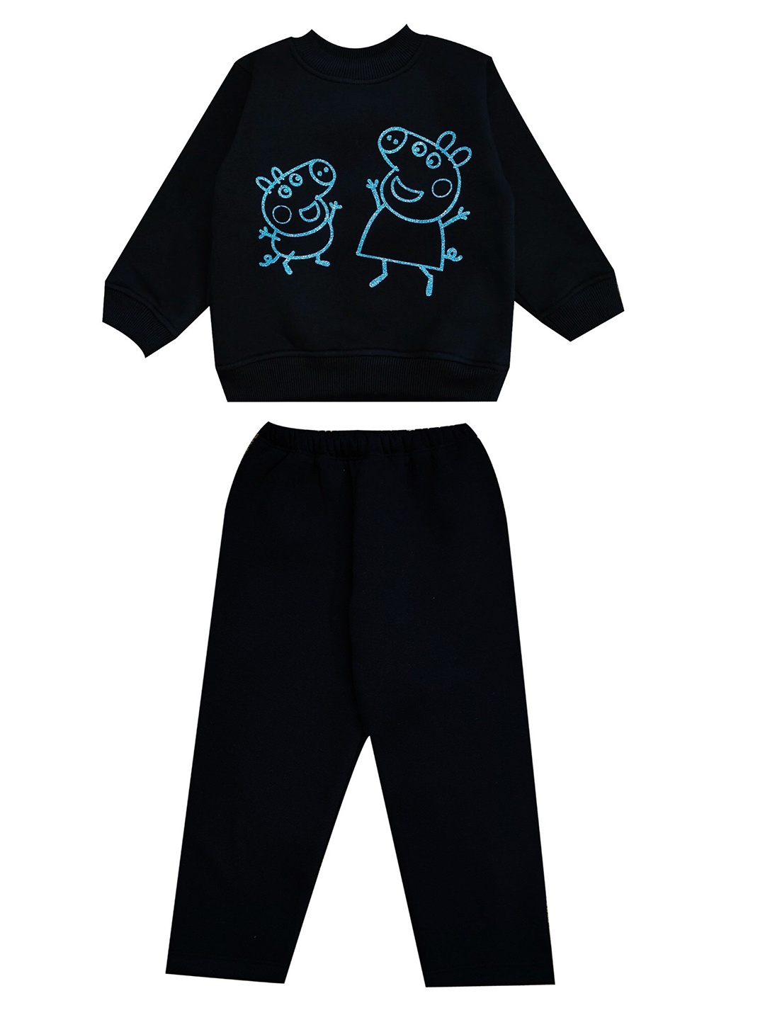 

shopbloom Kids Peppa Pig Printed Pure Cotton T-shirt with Pyjamas, Blue