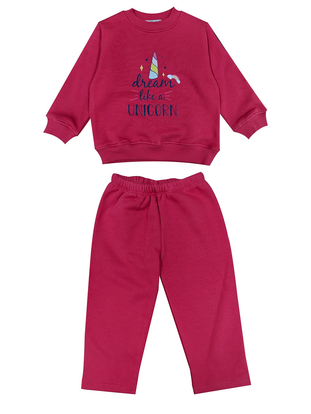 

shopbloom Kids Printed Pure Cotton T-shirt with Pyjamas, Pink
