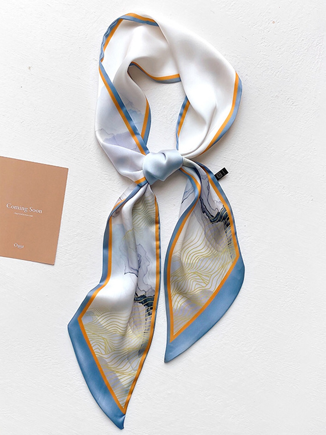 

LULU & SKY Women Abstract Printed Scarf, Blue