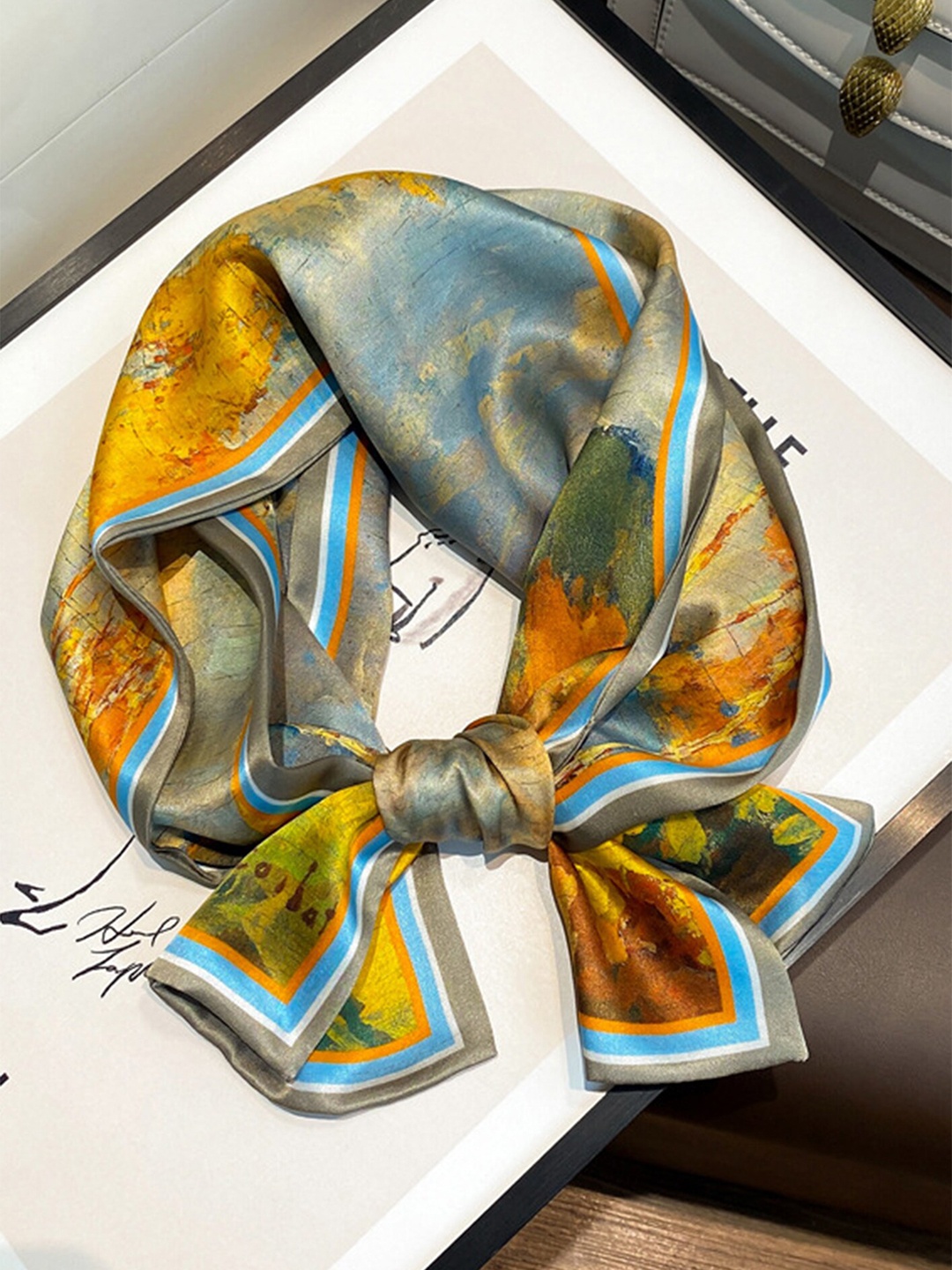 

LULU & SKY Women Printed Scarf, Grey