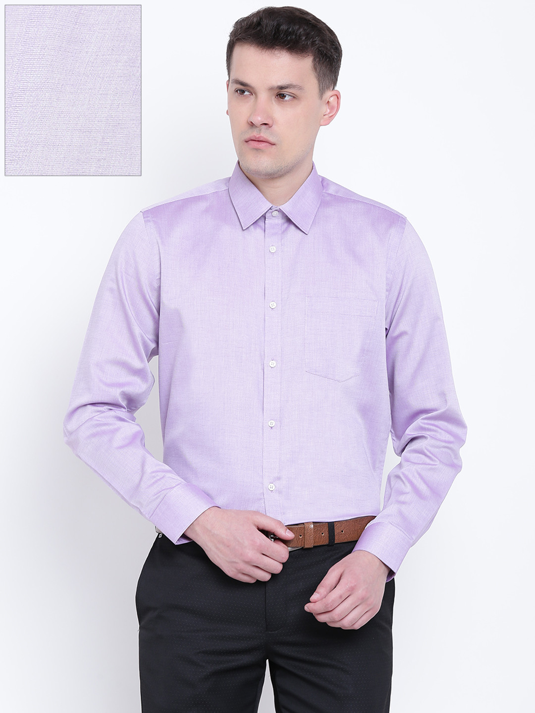

Blackberrys Men Purple Slim Fit Solid Formal Shirt