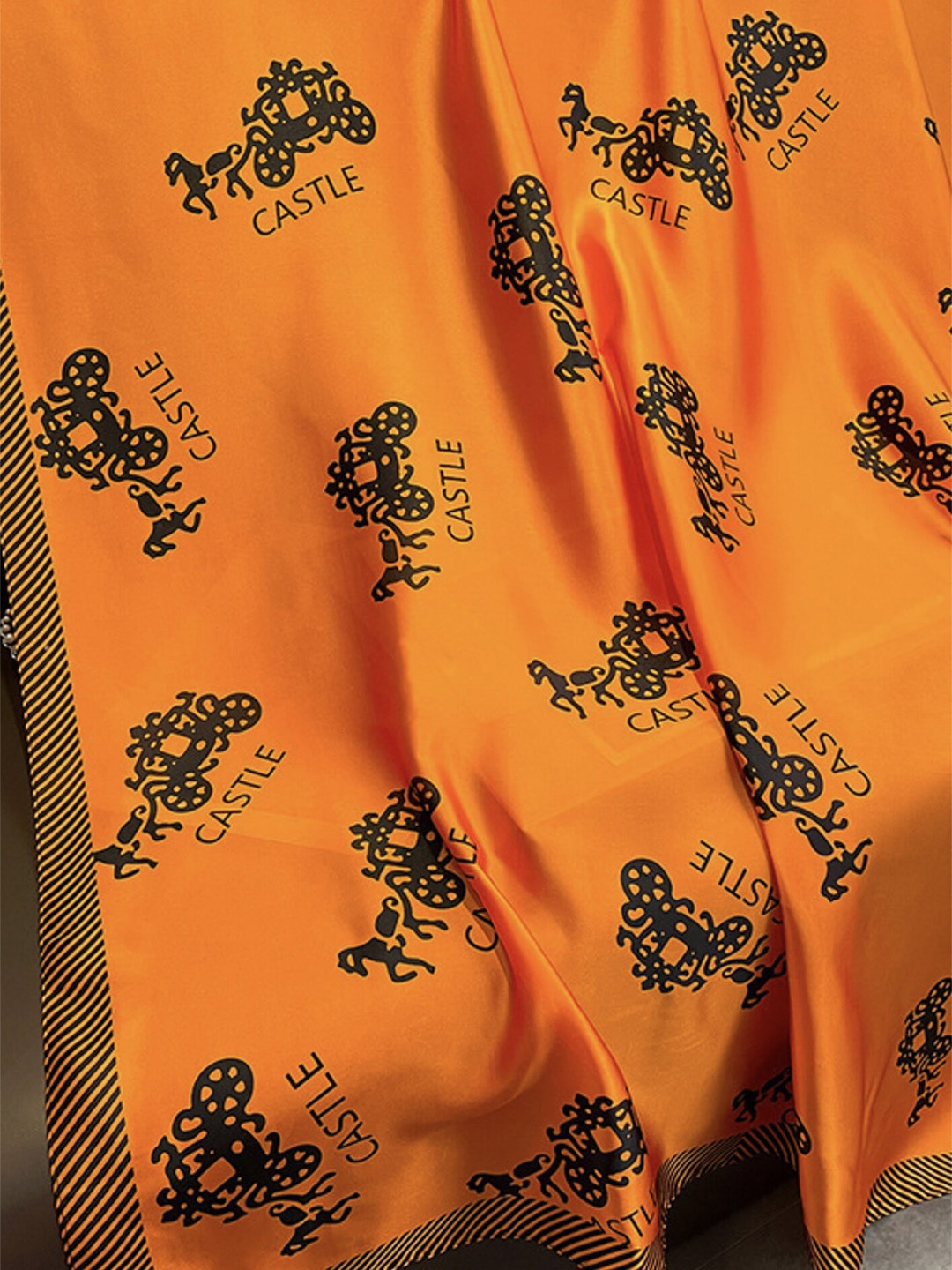 

LULU & SKY Women Conversational Printed Scarf, Orange