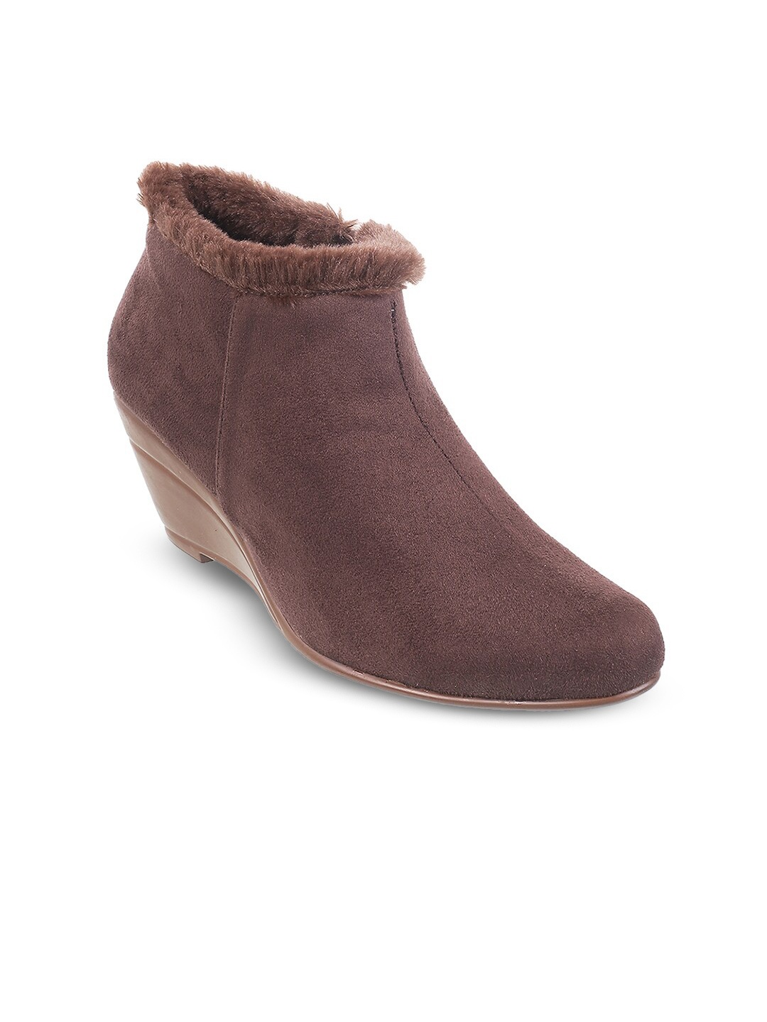 

Mochi Wedge Heels Winter Boots, Brown