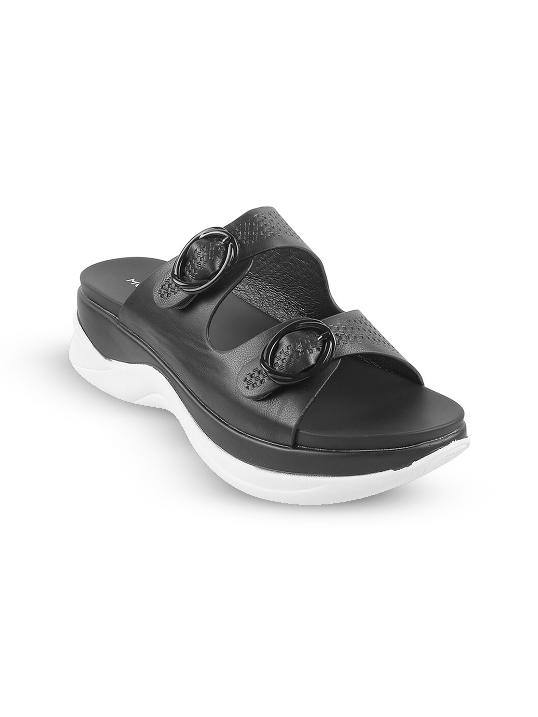 

Mochi Comfort Sandals with Buckles, Black