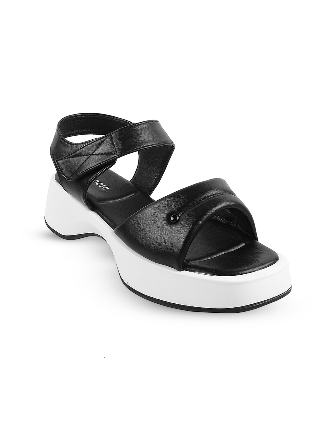 

Mochi Open Toe Platform Heels, Black