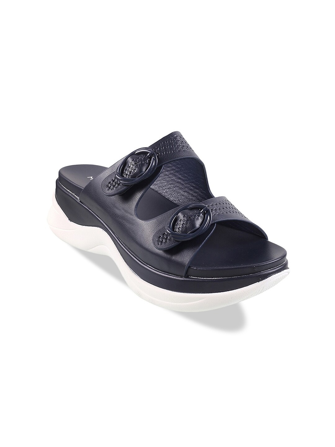 

Mochi Comfort Heels with Buckles, Blue
