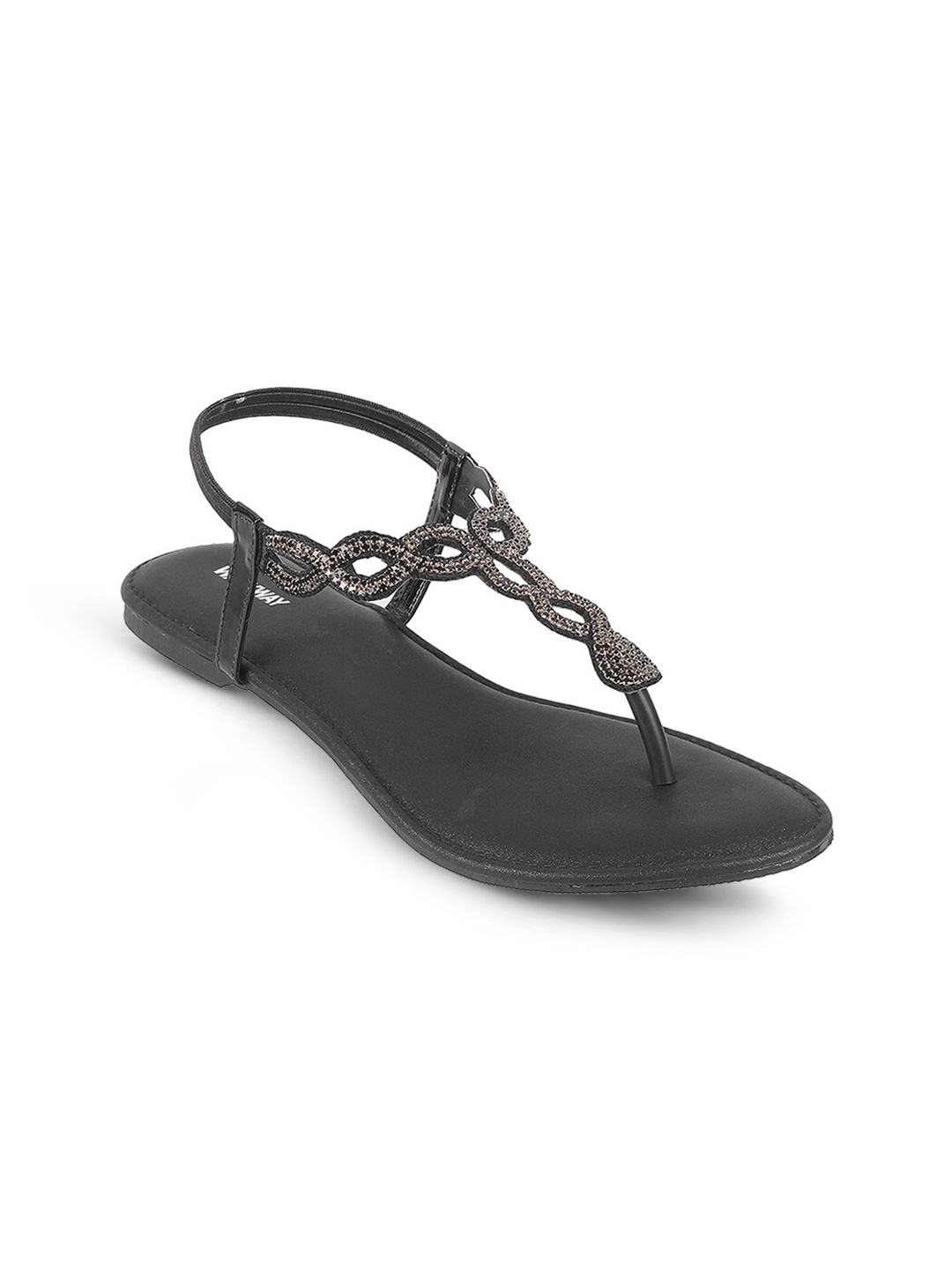

WALKWAY by Metro Embellished T-Strap Flats, Black
