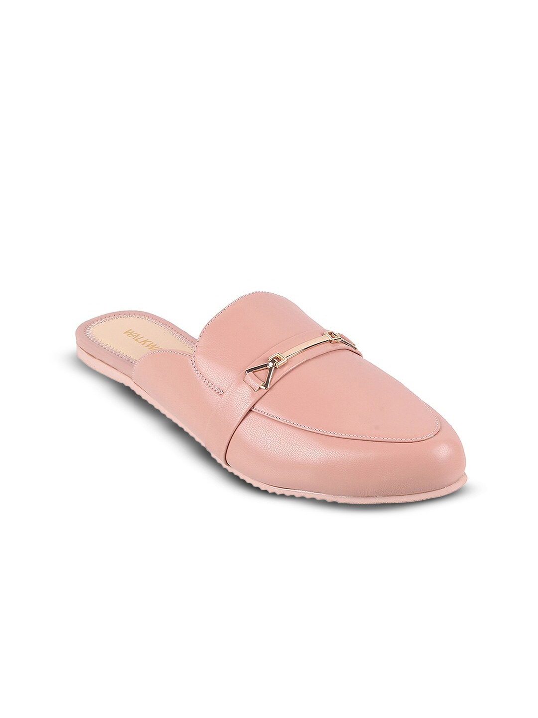 

WALKWAY by Metro Embellished Pointed Toe Mules, Peach