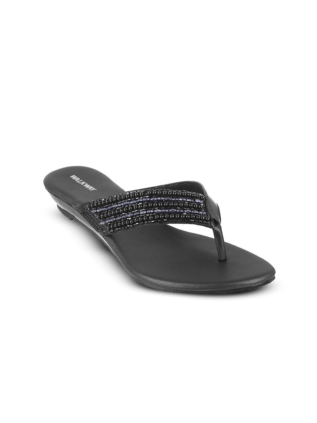 

WALKWAY by Metro Embellished Open Toe Wedge Heels, Black